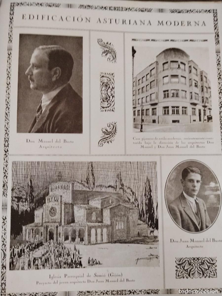 Sammeln von Zeitschriften und Zeitungen: EDIFICACION ASTURIANA MODERNA MANUEL Y JUAN MANUEL DEL BUSTO ARQUITECTO SOMIO OVIEDO HOJA 1931-1932