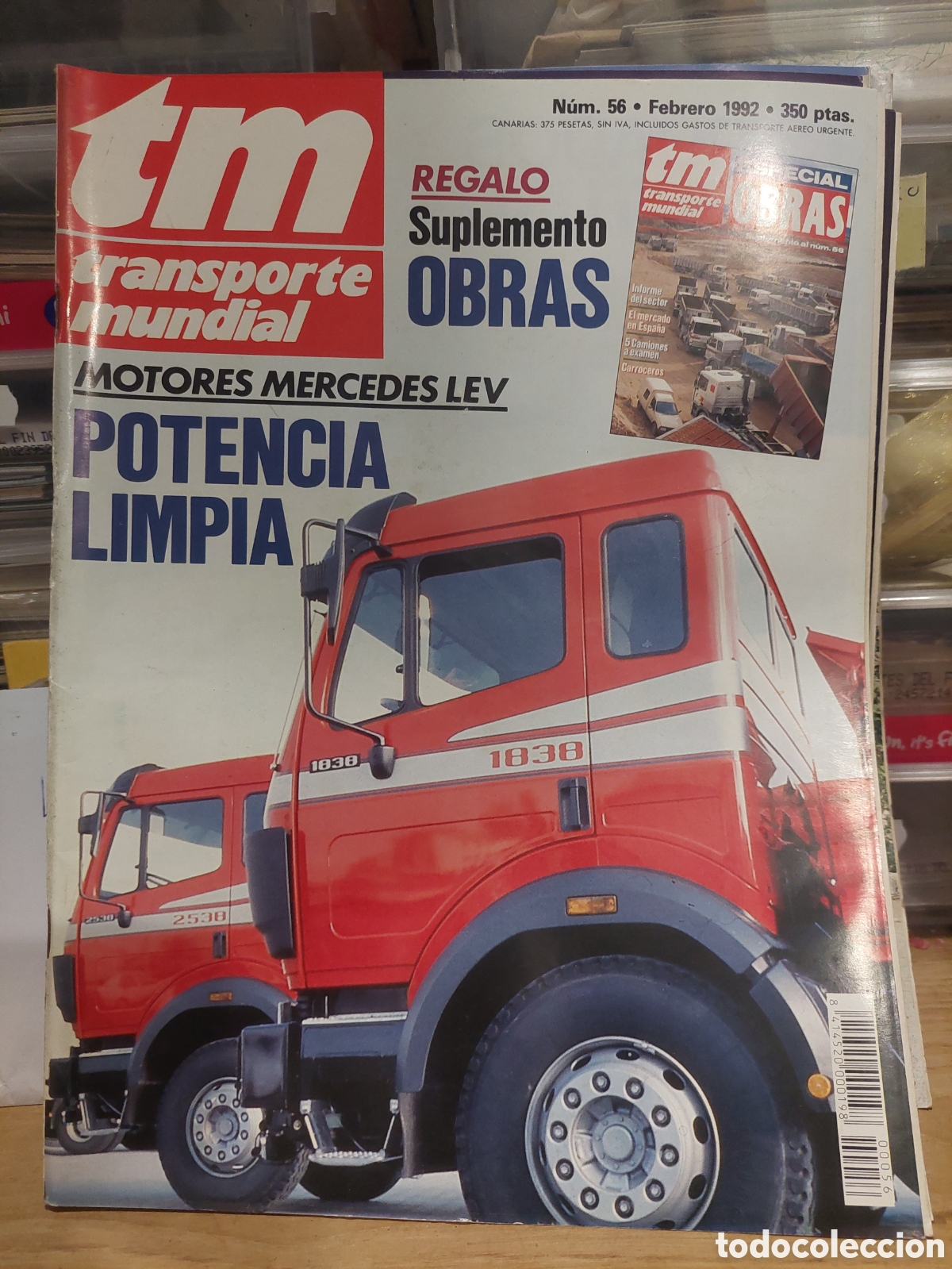 Coleccionismo de revistas y peri&oacute;dicos: TM TRASPORTE MUNDIAL REVISTA 1992 N&Uacute;MERO 56 MOTORES MERCEDES ESPECIAL OBRAS