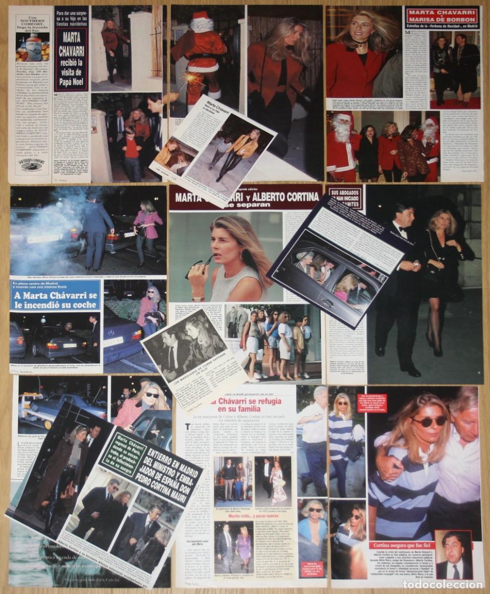 Coleccionismo de revistas y peri&oacute;dicos: MARTA CHAVARRI lote prensa 1980s/1990s fotos spain clippings Marquesa de Cubas