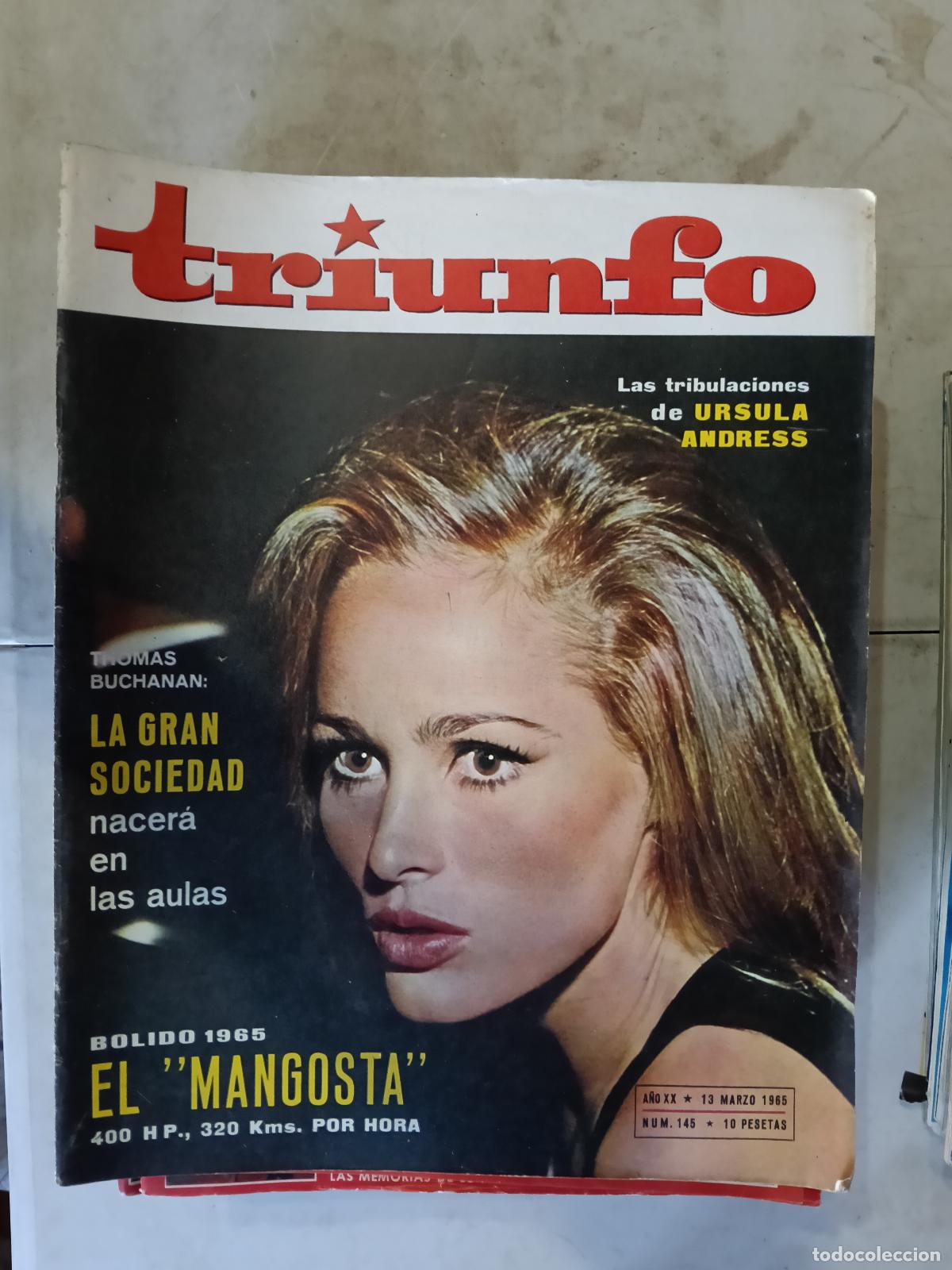 Coleccionismo de revistas y peri&oacute;dicos: REVISTA TRIUNFO N&ordm; 145 URSULA ANDRESS BOLIDO EL MANGOSTA