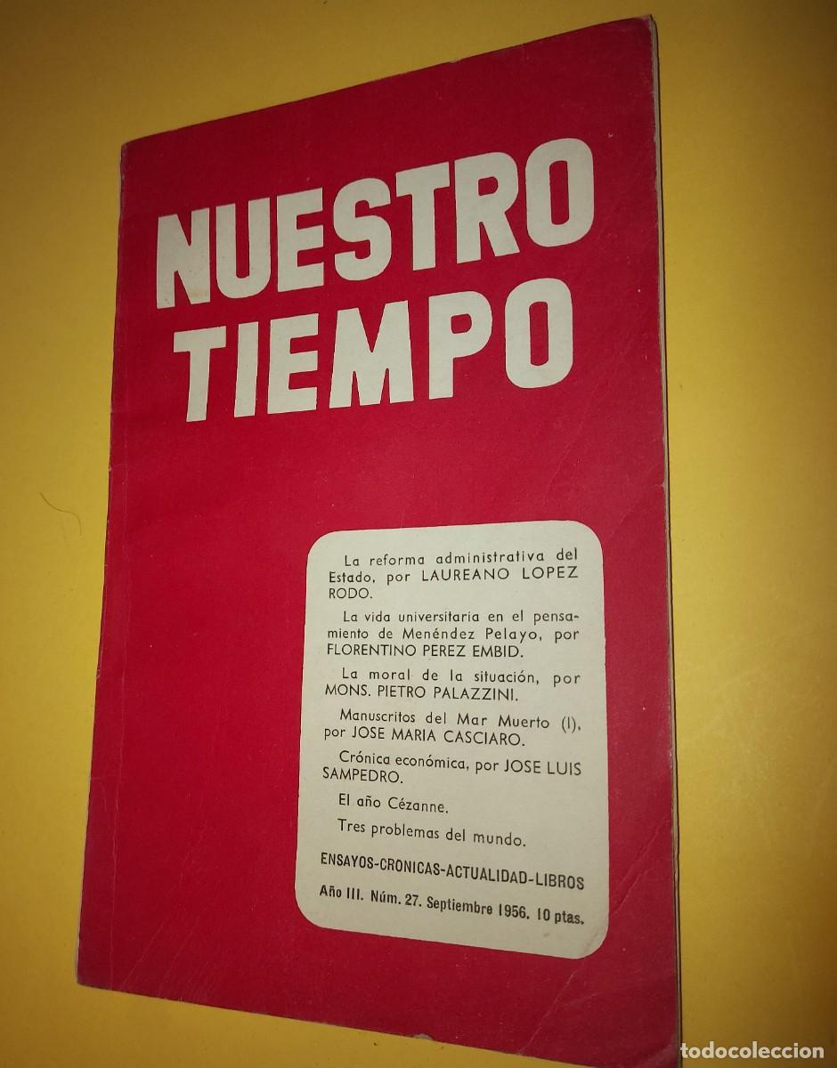 Coleccionismo de revistas y peri&oacute;dicos: REVISTA NUESTRO TIEMPO SEPTIEMBRE, 1956, DIRECTOR ANTONIO FONTAN