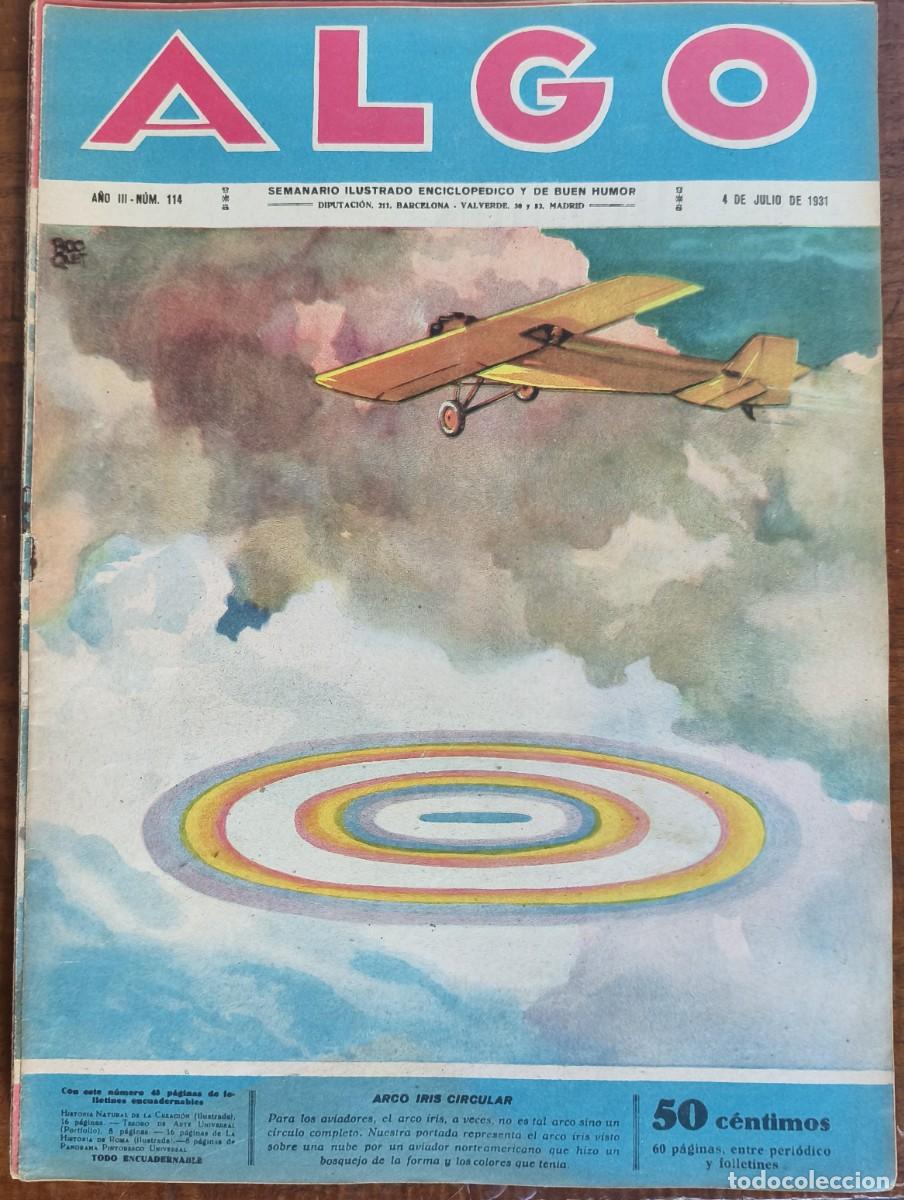 Coleccionismo de revistas y peri&oacute;dicos: ALGO-SEMANARIO ILUSTRADO ENCICLOP&Eacute;DICO Y DE BUEN HUMOR-N&ordm;114 ARCO IRIS 04/07/1931