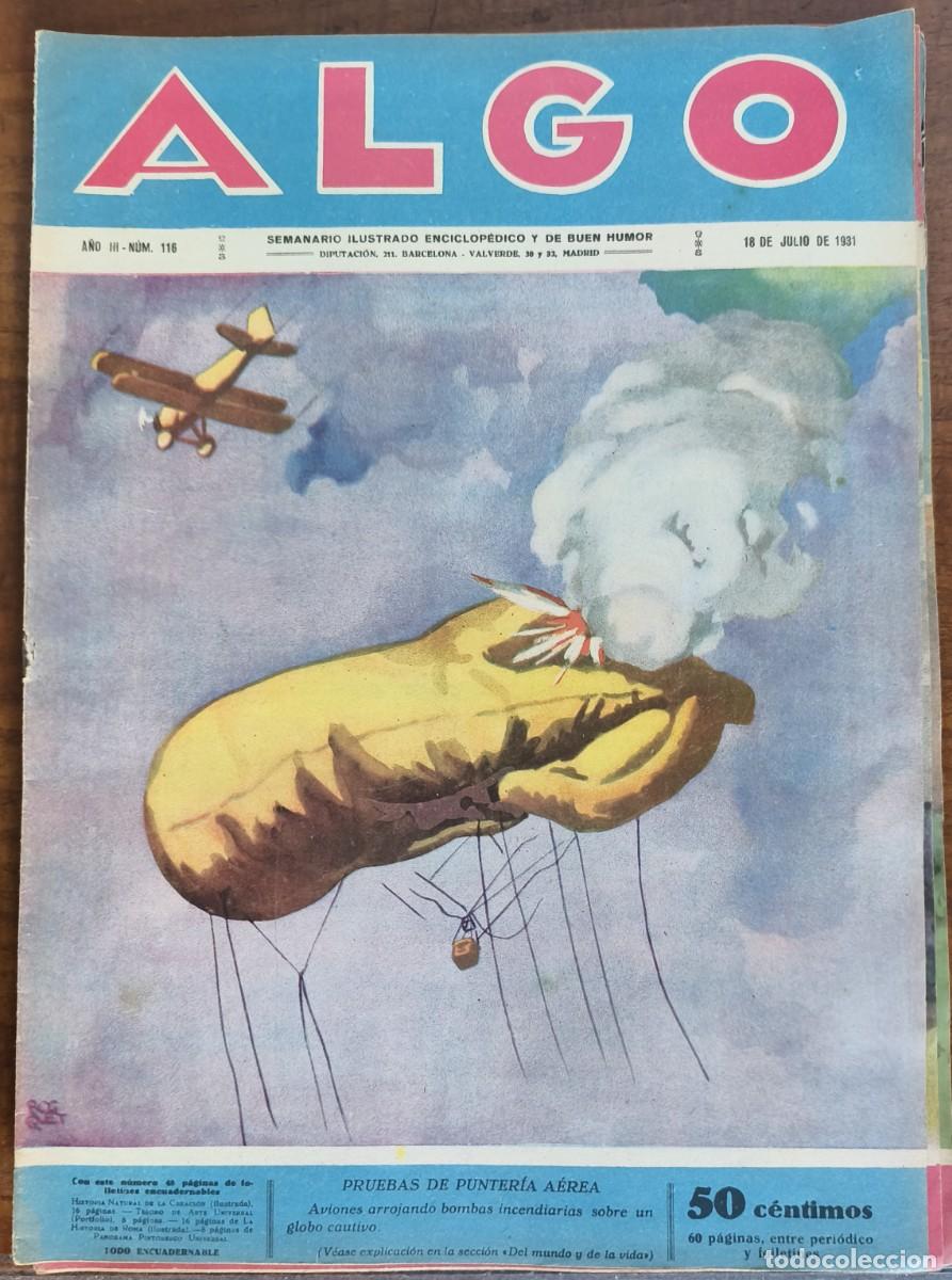 Coleccionismo de revistas y peri&oacute;dicos: ALGO-SEMANARIO ILUSTRADO ENCICLOP&Eacute;DICO Y DE BUEN HUMOR-N&ordm;116 PRUEBAS DE ... 18/07/1931