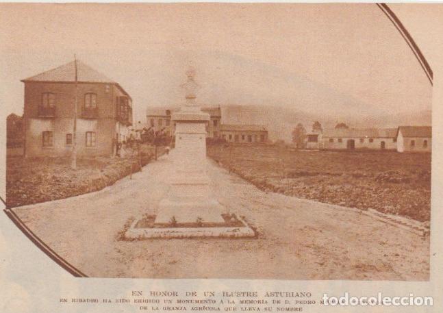 Coleccionismo de revistas y peri&oacute;dicos: * RIBADEO * Monumento a D. Pedro Murias - 1933