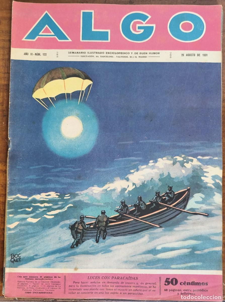Coleccionismo de revistas y peri&oacute;dicos: ALGO-SEMANARIO ILUSTRADO ENCICLOP&Eacute;DICO Y DE BUEN HUMOR-N&ordm;122 LUCES ... 29/08/1931