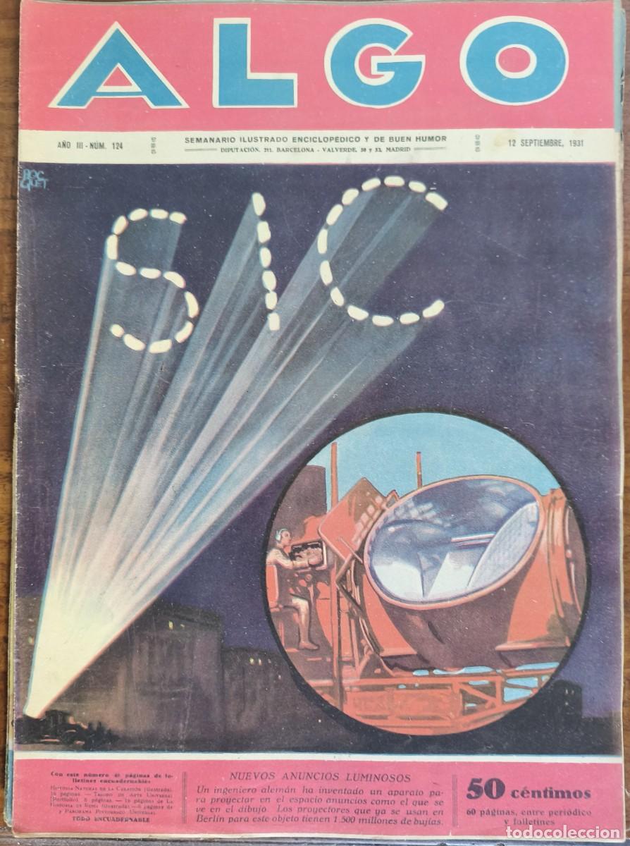 Coleccionismo de revistas y peri&oacute;dicos: ALGO-SEMANARIO ILUSTRADO ENCICLOP&Eacute;DICO Y DE BUEN HUMOR-N&ordm;124 NUEVOS ... 12/09/1931