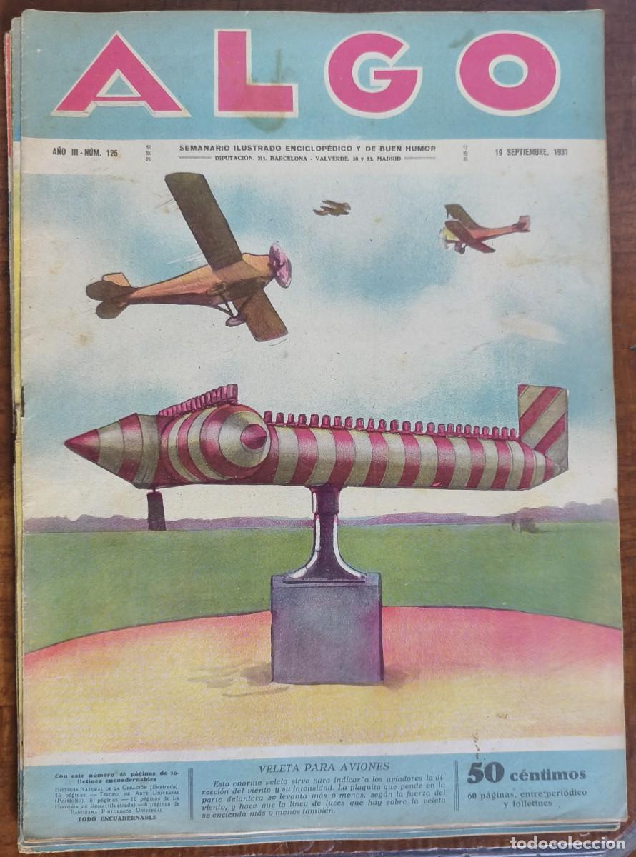 Coleccionismo de revistas y peri&oacute;dicos: ALGO-SEMANARIO ILUSTRADO ENCICLOP&Eacute;DICO Y DE BUEN HUMOR-N&ordm;125 VELETA ... 19/09/1931