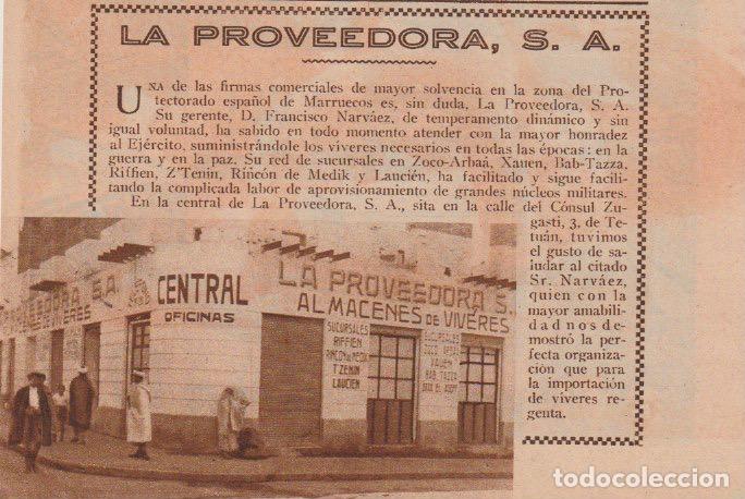 Coleccionismo de revistas y peri&oacute;dicos: * TETUAN * Publicidad almacenes de v&iacute;veres La Proveedora - 1933