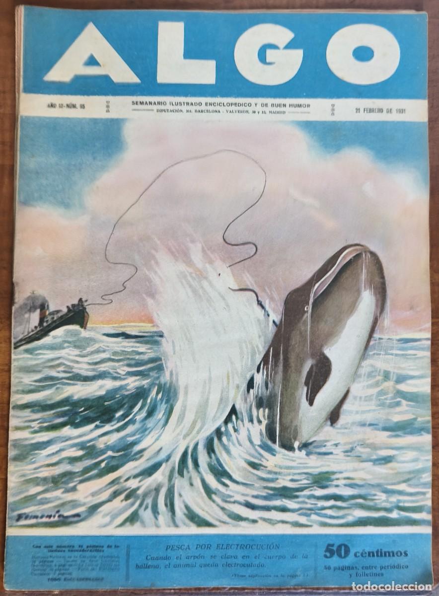 Coleccionismo de revistas y peri&oacute;dicos: ALGO-SEMANARIO ILUSTRADO ENCICLOP&Eacute;DICO Y DE BUEN HUMOR-N&ordm;95 PESCA ... 21/02 /1931
