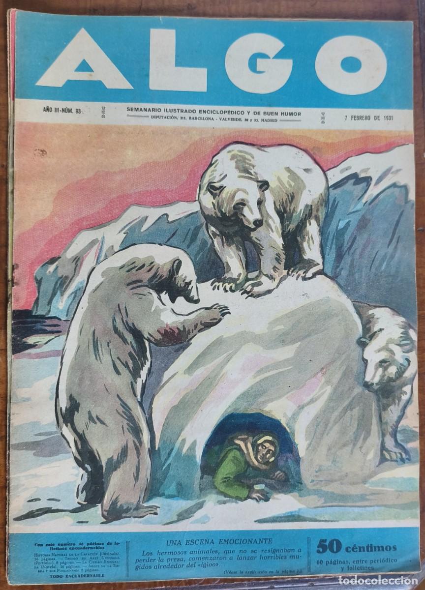 Coleccionismo de revistas y peri&oacute;dicos: ALGO-SEMANARIO ILUSTRADO ENCICLOP&Eacute;DICO Y DE BUEN HUMOR-N&ordm;93 UNA ESCENA ... 07/02 /1931