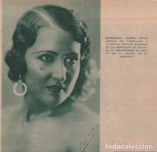 Coleccionismo de revistas y peri&oacute;dicos: * TEATRO * Estrellita Castro - 1933