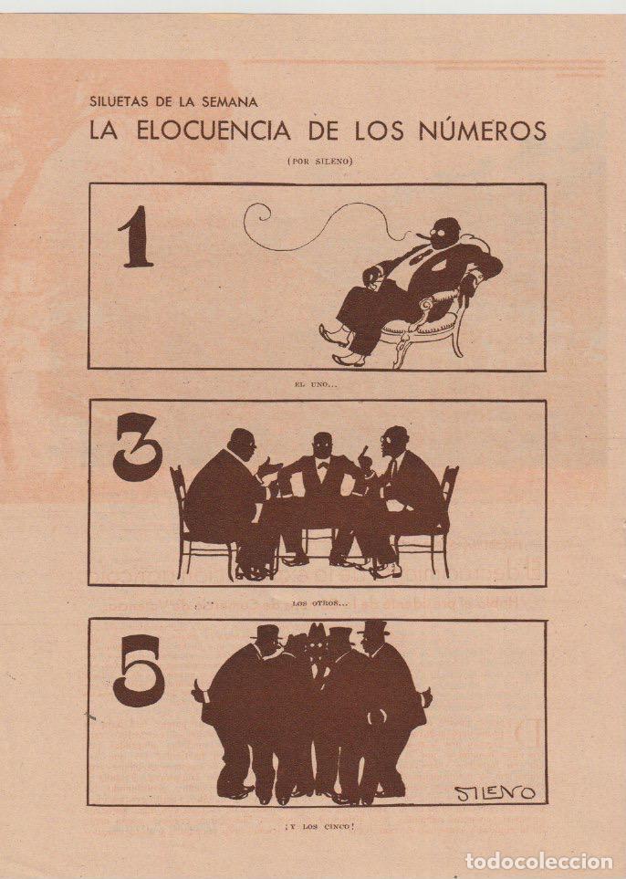 Coleccionismo de revistas y peri&oacute;dicos: La elocuencia de los n&uacute;meros / humor de Sileno - 1933
