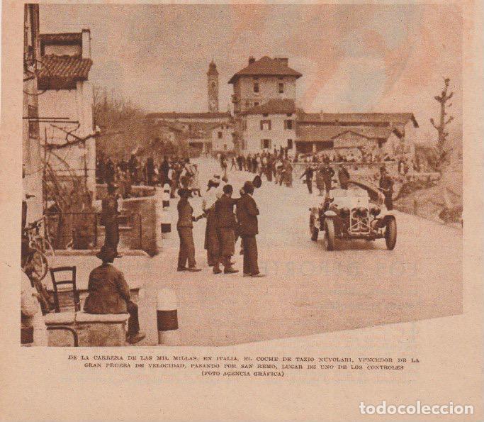 Coleccionismo de revistas y peri&oacute;dicos: * AUTOMOVILISMO * ITALIA * Carrera de las Mil Millas, coche de Tazio Nuvolari - 1933
