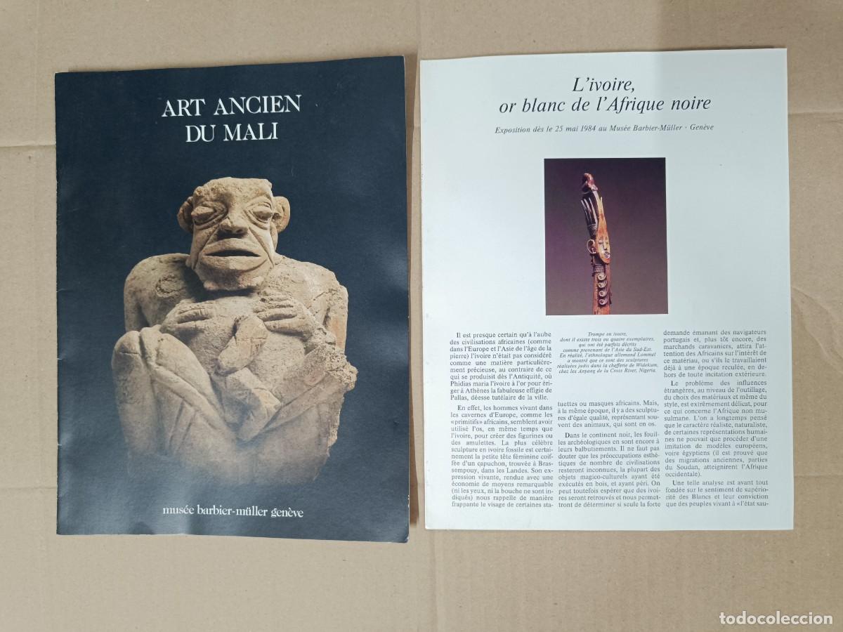 Coleccionismo de revistas y peri&oacute;dicos: LOTE 2 ANTIGUAS REVISTAS, ARTE AFRICANO ETNICO, MARFIL, ANCIENT MALI MUSEE BARBIER-MULLER GENEVE P28