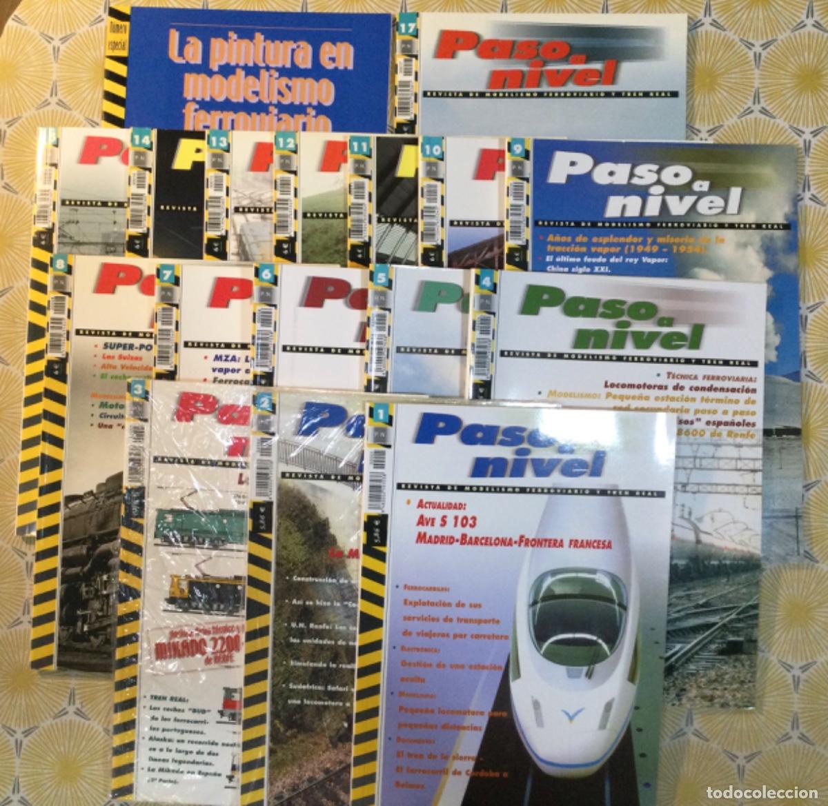 Coleccionismo de revistas y peri&oacute;dicos: Resvista ferroviaria PASO A NIVEL lote 17 n&uacute;meros