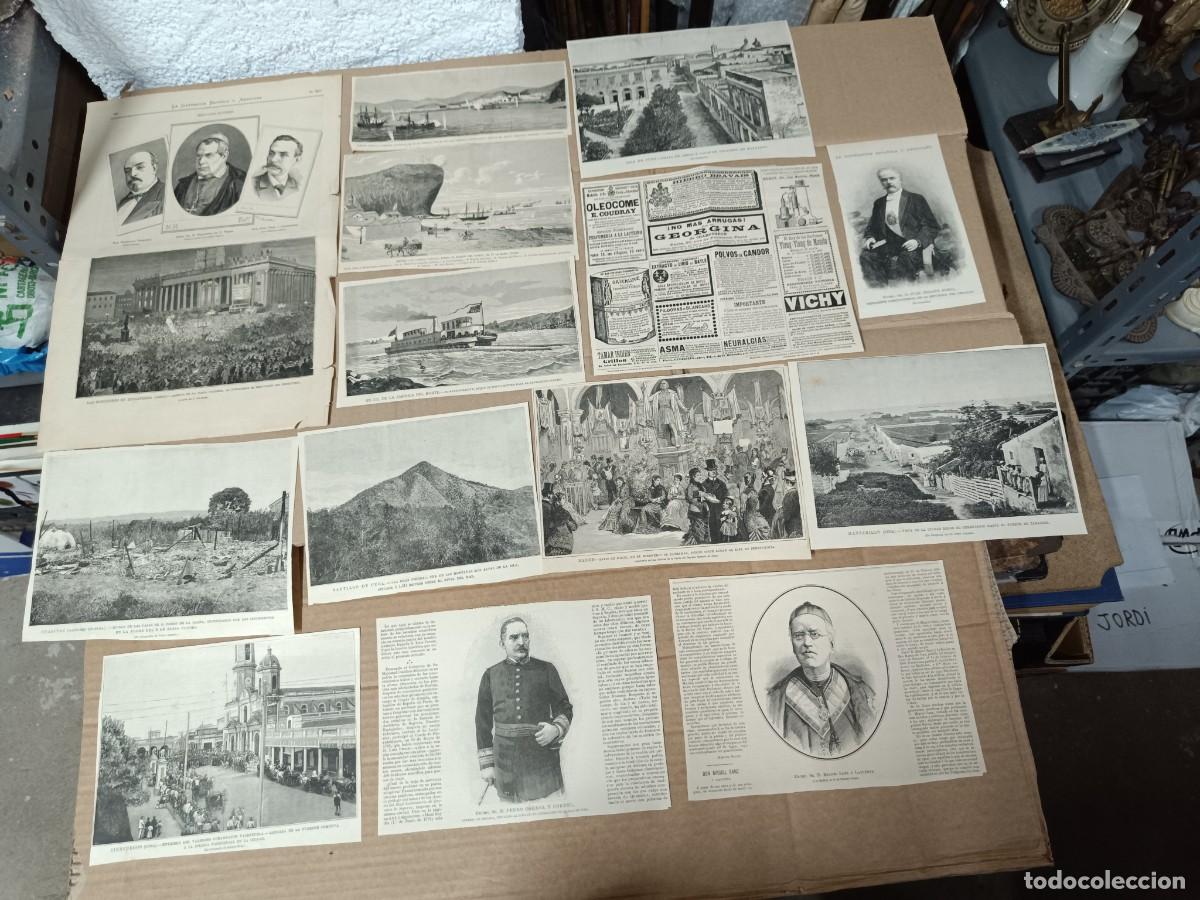Coleccionismo de revistas y peri&oacute;dicos: LOTE RECORTES DE ANTIGUA REVISTA ILUSTRACION ESP. Y AMERICANA, GUERRA CUBA S. XIX, CHILE URUGUAY P29