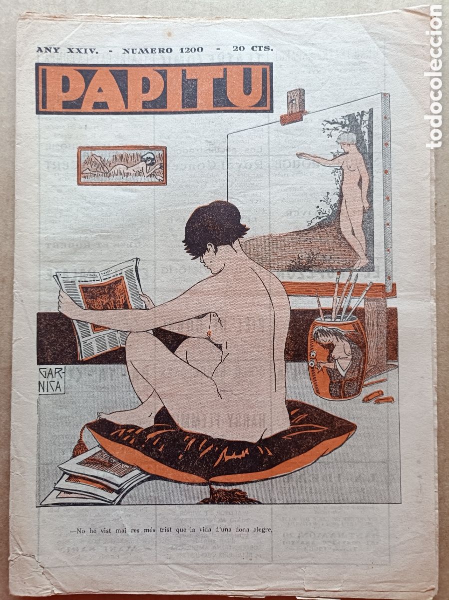 Coleccionismo de revistas y peri&oacute;dicos: Papitu n&ordm; 1200 del 16 de mar&ccedil; de 1932 Primera i &uacute;nica revista de la vida alegre. En bon estat.