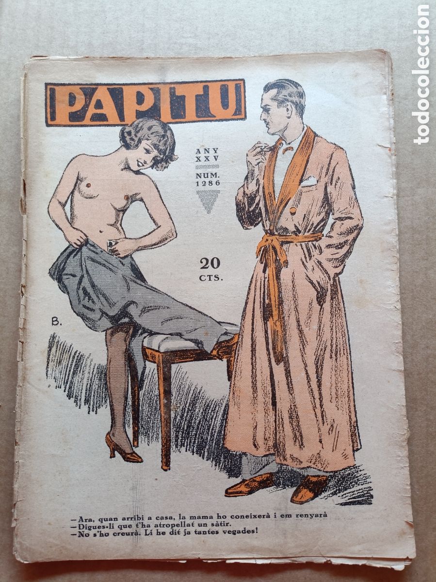 Coleccionismo de revistas y peri&oacute;dicos: Papitu n&ordm; 1286 del 8 de novembre de 1933. Primera i &uacute;nica revista de la vida alegre. En bon estat.