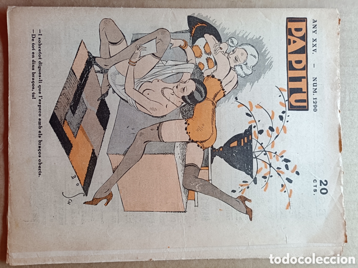 Coleccionismo de revistas y peri&oacute;dicos: Papitu n&ordm; 1290 del 29 de novembre de 1933. Primera i &uacute;nica revista de la vida alegre. En bon estat.