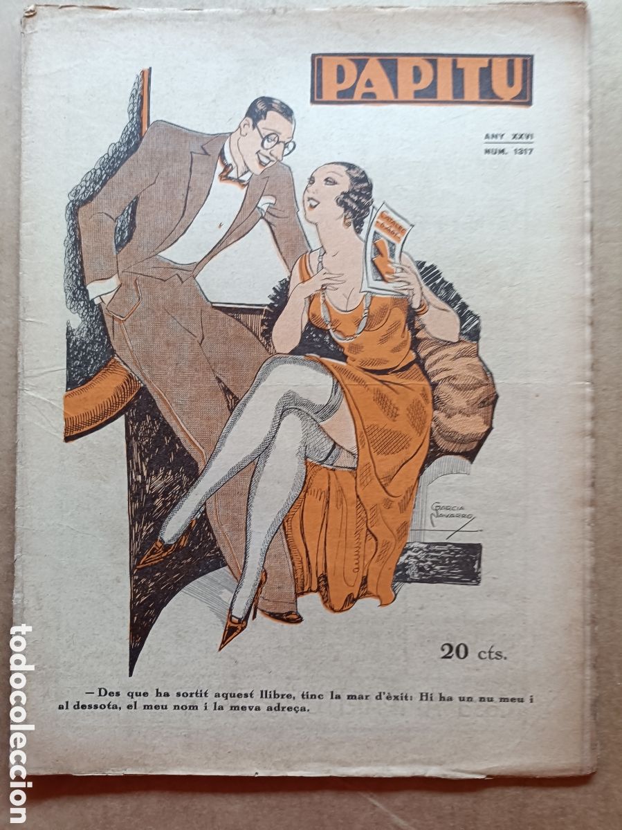 Coleccionismo de revistas y peri&oacute;dicos: Papitu n&ordm; 1317 del 6 de juny de 1934. Primera i &uacute;nica revista de la vida alegre. En bon estat.