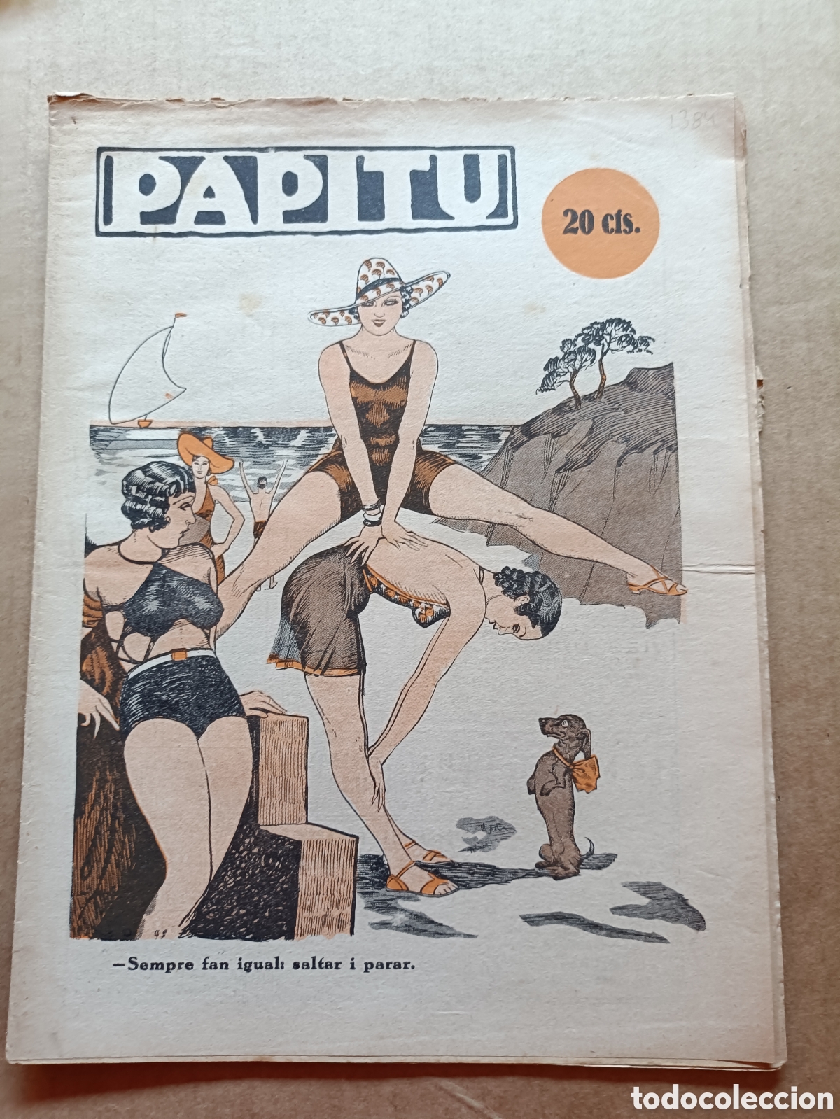 Collection Magazines and Newspapers: Papitu n&ordm; 1384 de l'onze de setembre de 1935. Primera i &uacute;nica revista de la vida alegre. En bon esta