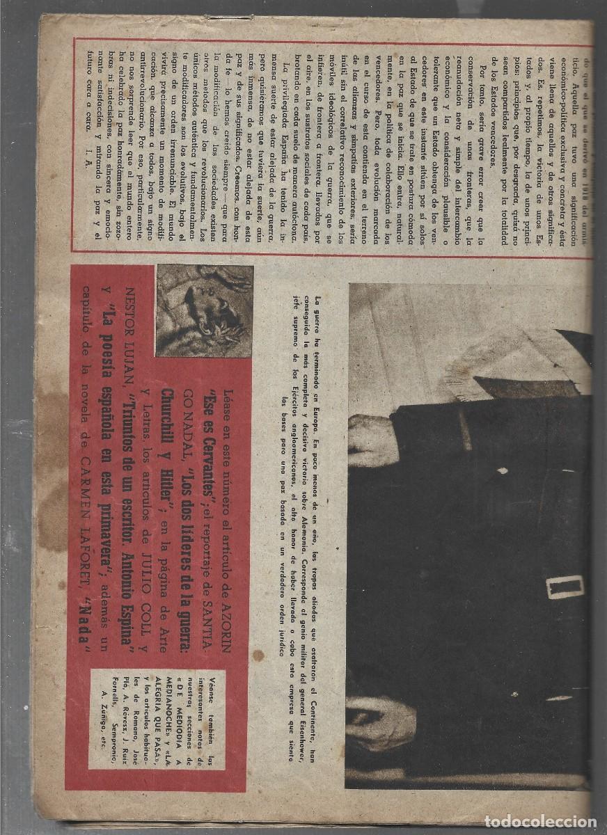Coleccionismo de revistas y peri&oacute;dicos: revista DESTINO 12 mayo 1945 buen estado doblado