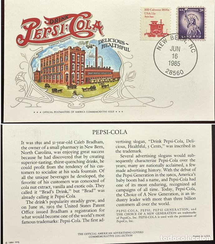 Coleccionismo de revistas y peri&oacute;dicos: TS) 1985 UNITED STATES,DRINK PEPSI-COLA, DELICIOUS, HEALTHFUL,WITH THE HISTORY OF TRANSPORTATION AND