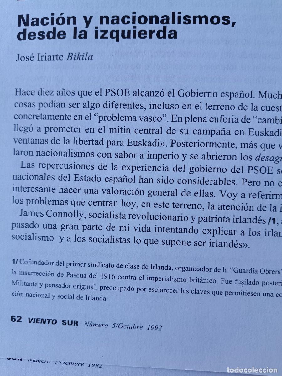 Coleccionismo de revistas y peri&oacute;dicos: NACI&Oacute;N Y NACIONALISMO DESDE LA IZQUIERDA. 9 PAGINAS DE REVISTA VIENTO SUR 1992