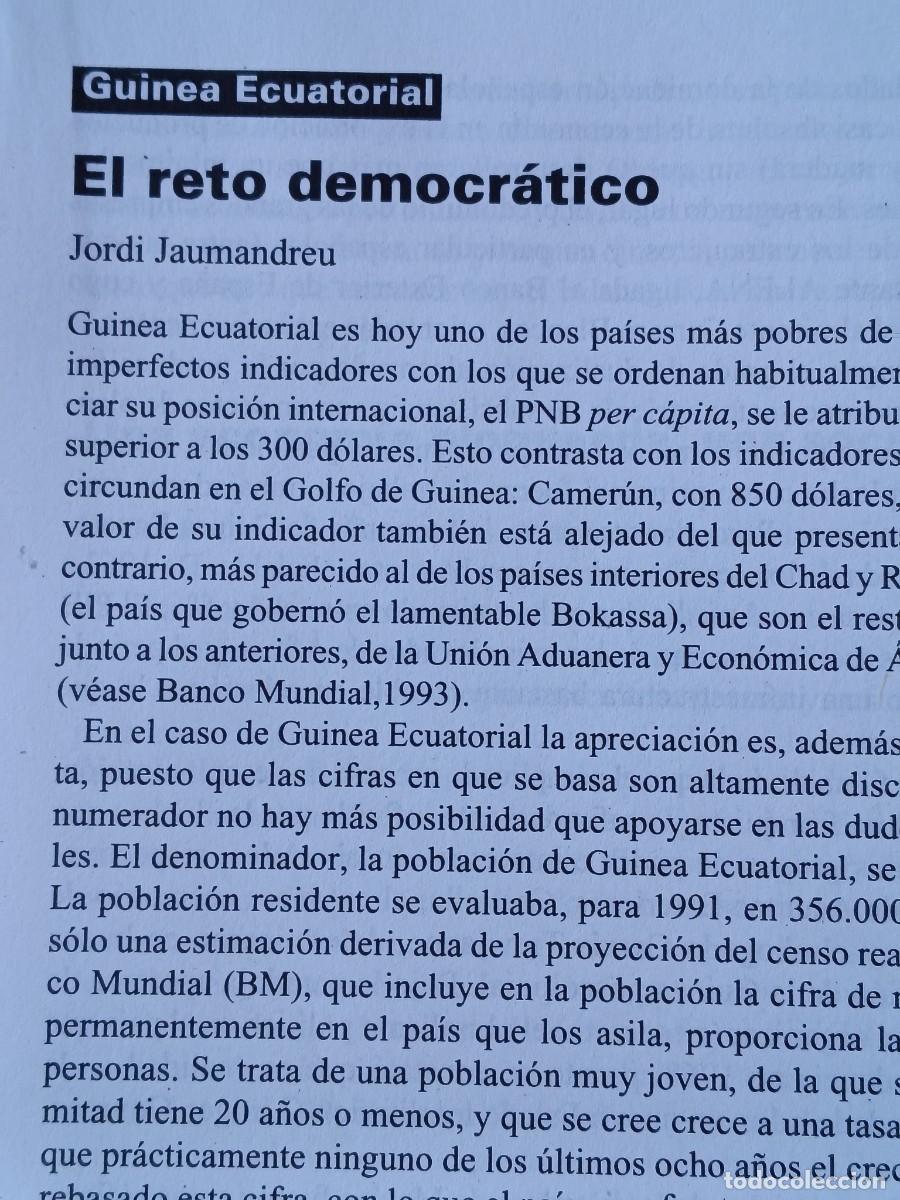 Coleccionismo de revistas y peri&oacute;dicos: GUINEA ECUATORIAL, MACIAS, OBIANG Y RETO DEMOCR&Aacute;TICO. 8 PAGINAS DE REVISTA VIENTO SUR 1993