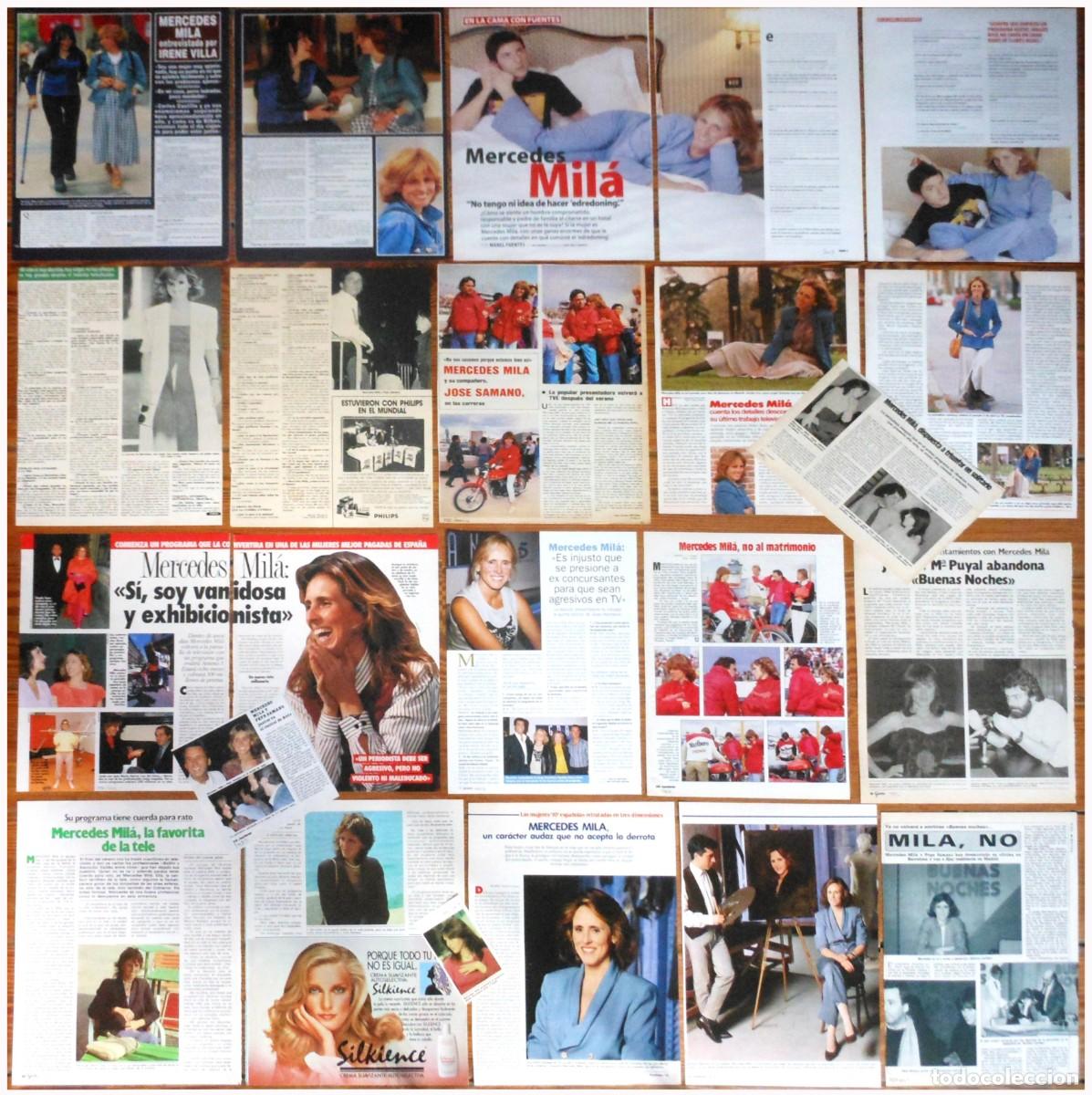 Collezionismo di Riviste e Giornali: MERCEDES MILA colecci&oacute;n prensa 1980s/00s fotos tve periodista clippings gran hermano