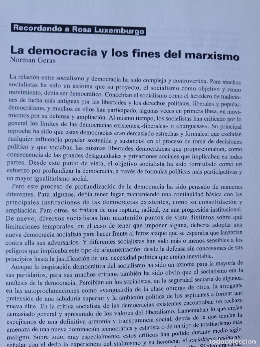 Coleccionismo de revistas y peri&oacute;dicos: ROSA LUXEMBURGO, LA DEMOCRACIA Y LOS FINES DEL MARXISMO. 13 P&Aacute;GINAS DE REVISTA VIENTO SUR 1994
