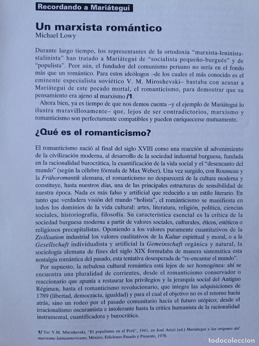 Coleccionismo de revistas y peri&oacute;dicos: MARI&Aacute;TEGUI, MARXISTA ROM&Aacute;NTICO . 5 P&Aacute;GINAS DE REVISTA VIENTO SUR 1994