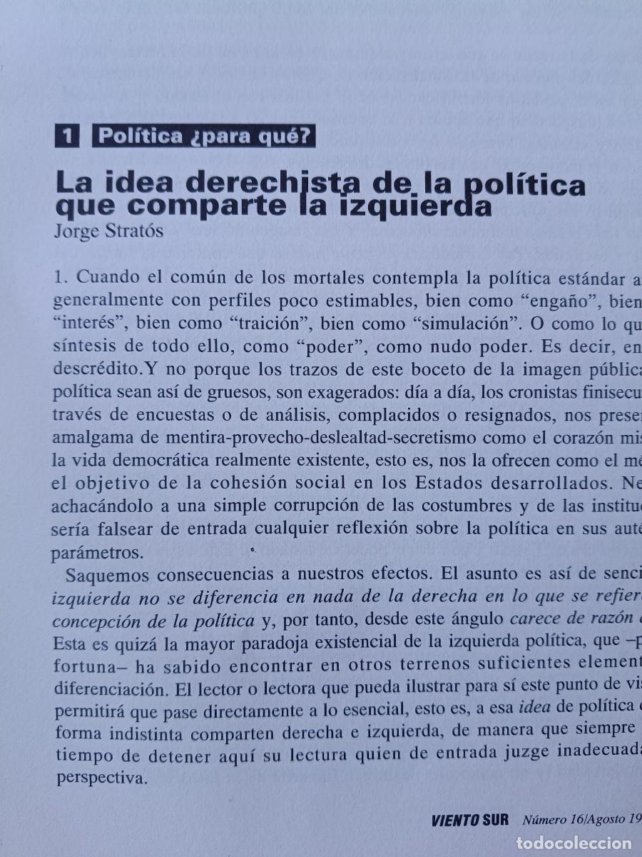 Coleccionismo de revistas y peri&oacute;dicos: POL&Iacute;TICA &iquest;PARA QU&Eacute;? ARTE DE LO POSIBLE, TOMA DEL PODER. 27 P&Aacute;GINAS DE REVISTA VIENTO SUR 1994