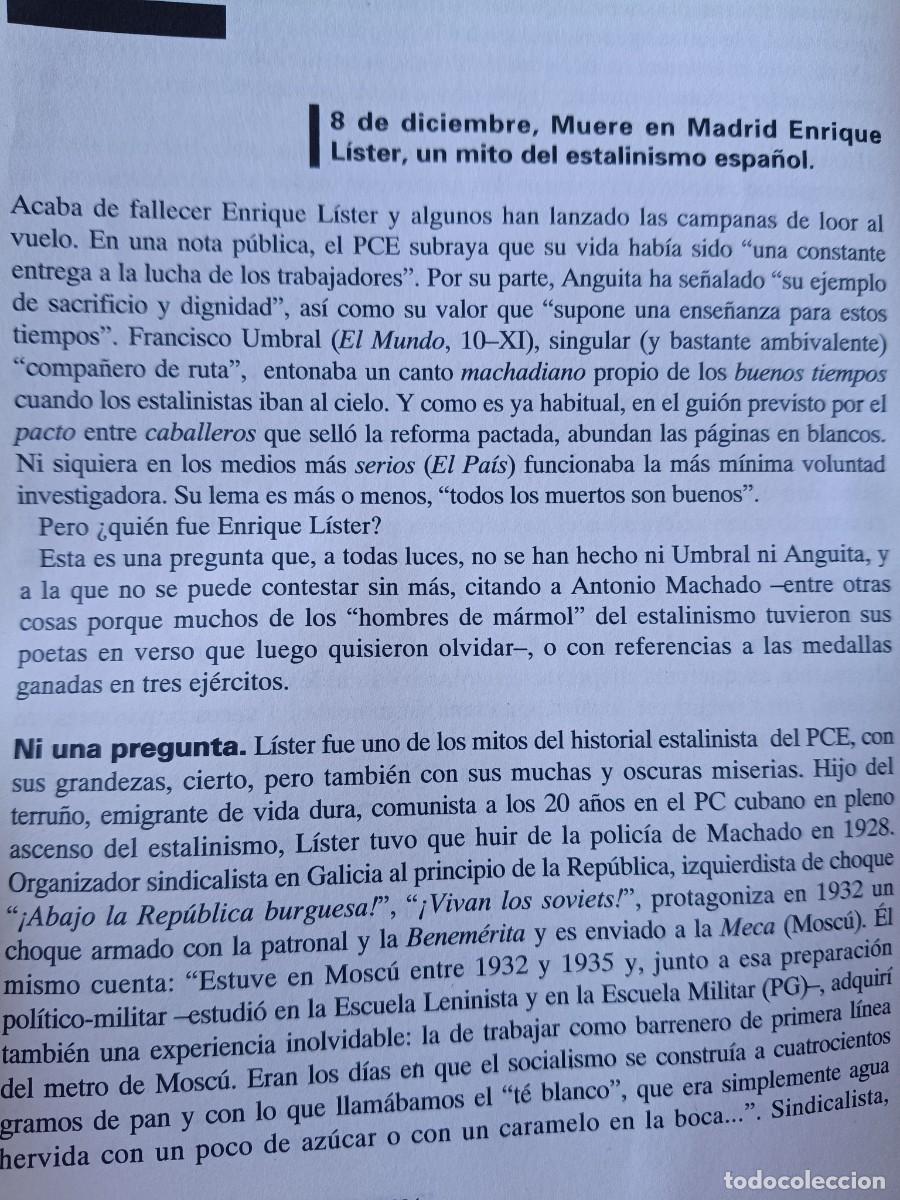 Coleccionismo de revistas y peri&oacute;dicos: SEMBLANZA DE ENRIQUE L&Iacute;STER Y SU ESTALINISMO. 3 P&Aacute;GINAS DE REVISTA VIENTO SUR 1994