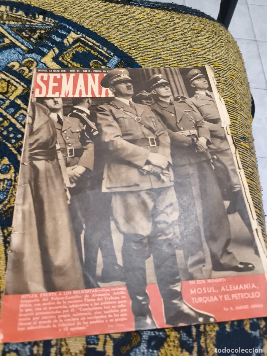 Coleccionismo de revistas y peri&oacute;dicos: Revista semana de 1941 con portada de Hitler
