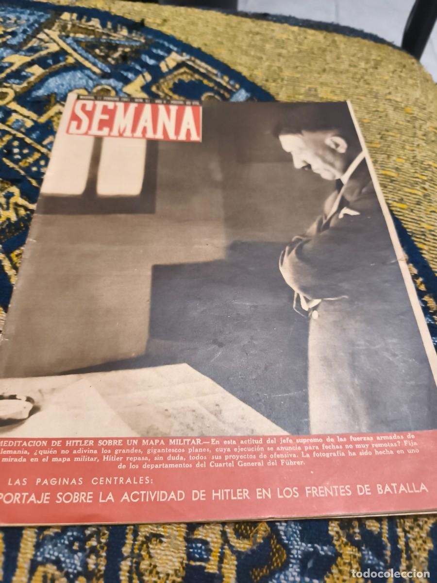 Collezionismo di Riviste e Giornali: Revista semana de 1941 con portada de Hitler