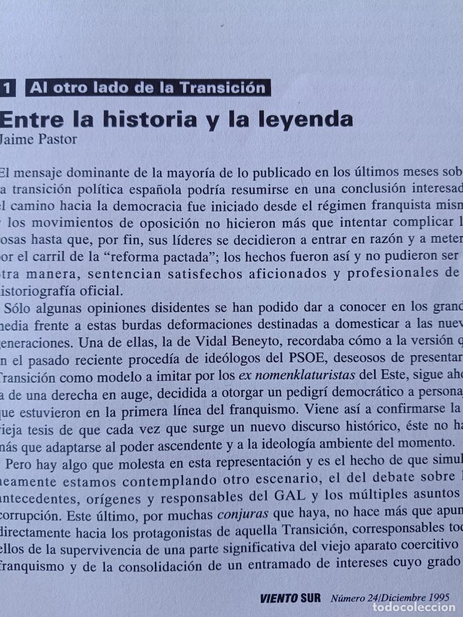 Coleccionismo de revistas y peri&oacute;dicos: LA OTRA CARA DE LA TRANSICI&Oacute;N EN ESPA&Ntilde;A Y EUSKADI. 30 P&Aacute;GS. DE REVISTA VIENTO SUR 1995