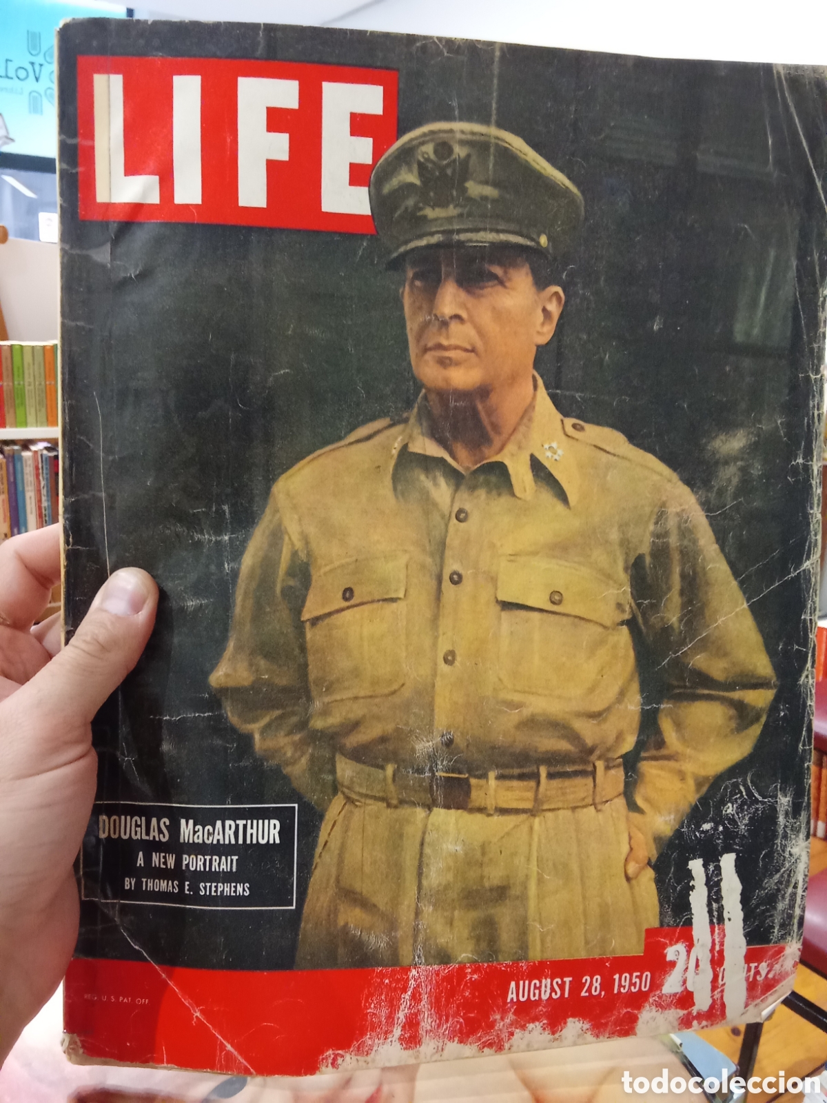 Coleccionismo de revistas y peri&oacute;dicos: Life International - August 28 1950 Portada con celo y alg&uacute;n desperfecto