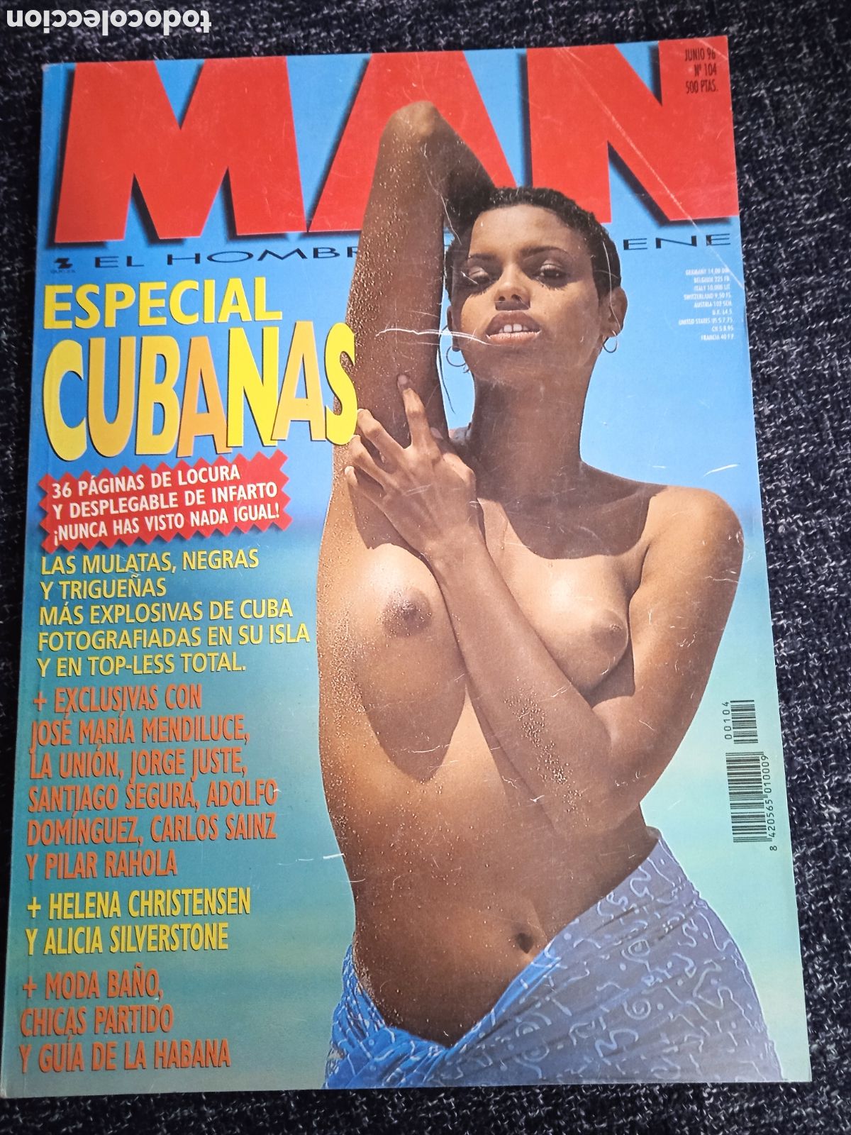 Colecionismo de Revistas e Jornais: MAN N&ordm; 104 JUNIO 1996 , ESPECIAL CUBANAS, ALICIA SILVERSTONE, LA UNION, HELENA CHRISTENSEN, PILAR R