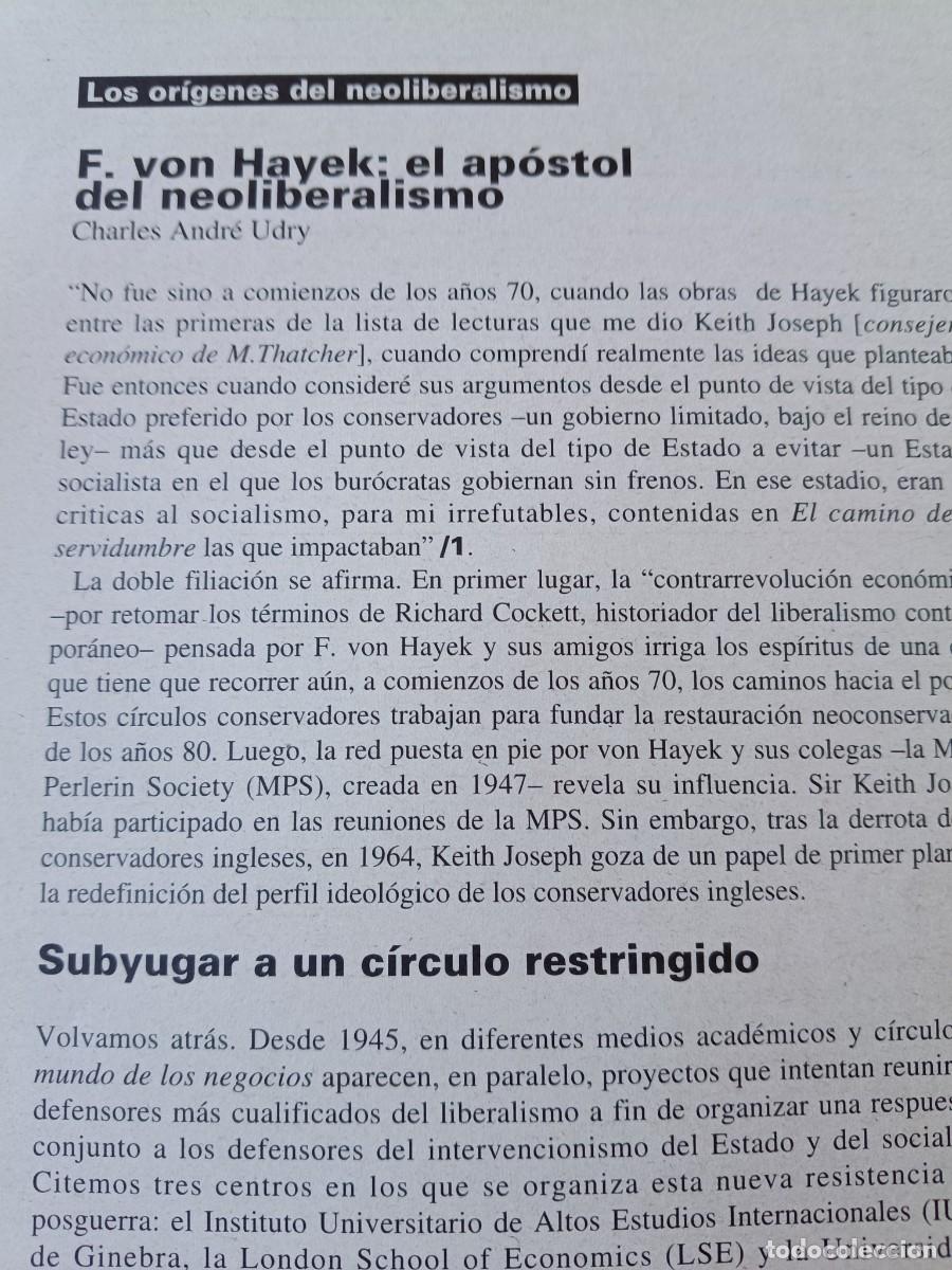 Coleccionismo de revistas y peri&oacute;dicos: F. VON HAYEK Y LOS OR&Iacute;GENES DEL LIBERALISMO. 6 P&Aacute;GS DE REVISTA VIENTO SUR 1997