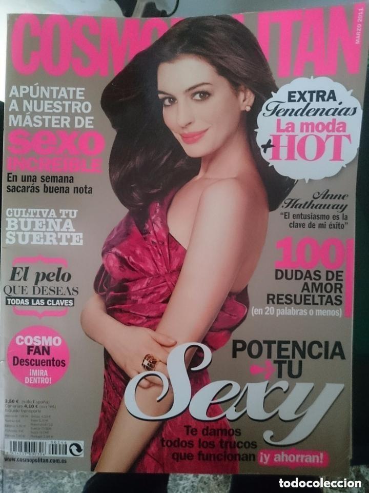 Coleccionismo de revistas y peri&oacute;dicos: Cosmopolitan marzo 2011 - Anne Hathaway - M&aacute;ster de sexo - Extra tendencias la moda hot - El pelo