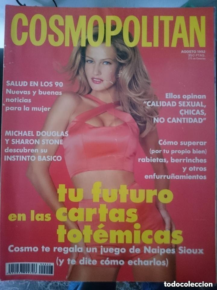 Coleccionismo de revistas y peri&oacute;dicos: Cosmopolitan agosto 1992 - Tu futuro en las cartas tot&eacute;micas - Michael Douglas y Sharon Stone