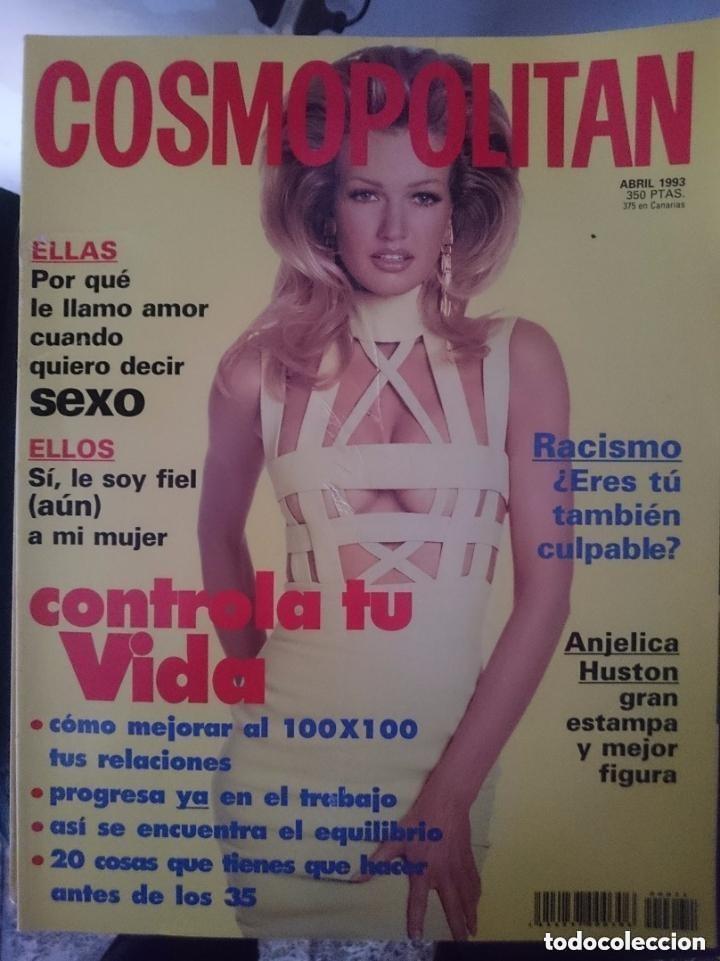 Coleccionismo de revistas y peri&oacute;dicos: Cosmopolitan abril 1993 - Anjelica Huston - Controla tu vida - Por qu&eacute; le llamo amor cuando quiero