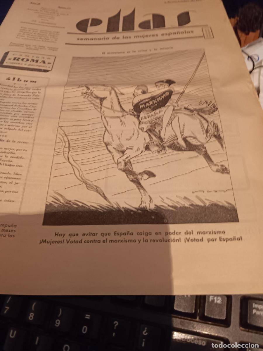 Coleccionismo de revistas y peri&oacute;dicos: ELLAS. SEMANARIO DE LAS MUJERES ESPA&Ntilde;OLAS. N&ordm; 73. NOVIEMBRE 1933. PEM&Aacute;N. EL MARXISMO ES LA RUINA
