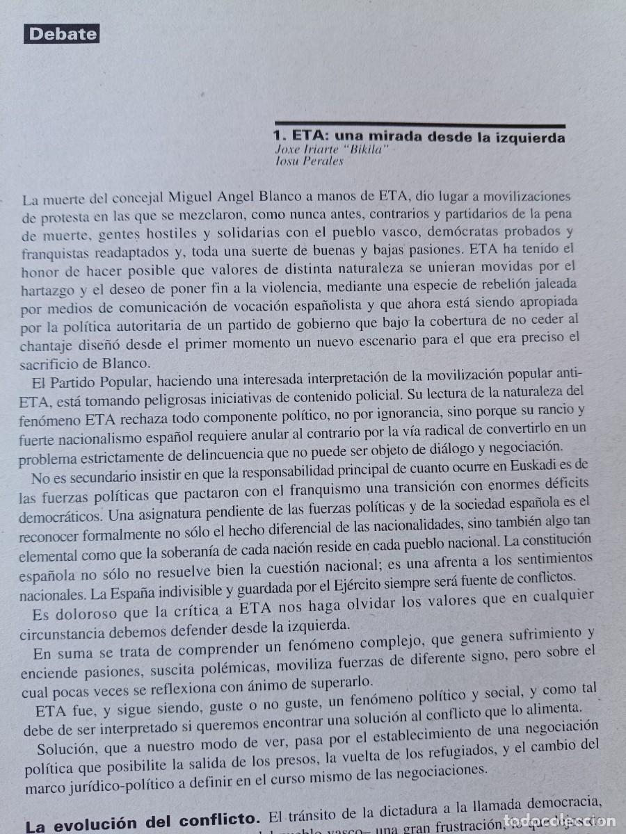 Coleccionismo de revistas y peri&oacute;dicos: EVOLUCI&Oacute;N Y PERSPECTIVAS DE ETA DESDE LA IZQUIERDA. 10 P&Aacute;GS DE REVISTA VIENTO SUR 1997