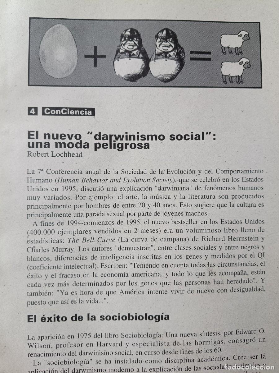 Coleccionismo de revistas y peri&oacute;dicos: SI A DARWIN, NO AL DARWINISMO SOCIAL. 17 P&Aacute;GS. DE REVISTA VIENTO SUR 1998