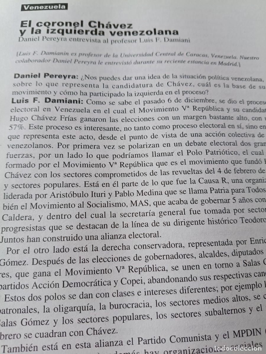 Coleccionismo de revistas y peri&oacute;dicos: VENEZUELA: HUGO CH&Aacute;VEZ Y LA IZQUIERDA VENEZOLANA. 7 P&Aacute;GS. DE REVISTA VIENTO SUR 1999