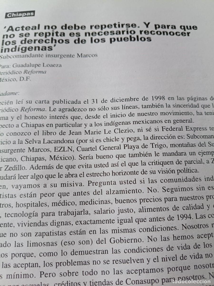 Coleccionismo de revistas y peri&oacute;dicos: CHIAPAS: EL SUBCOMANDANTE MARCOS POR LOS DERECHOS INDIGENAS. 5 P&Aacute;GS. DE REVISTA VIENTO SUR 1999