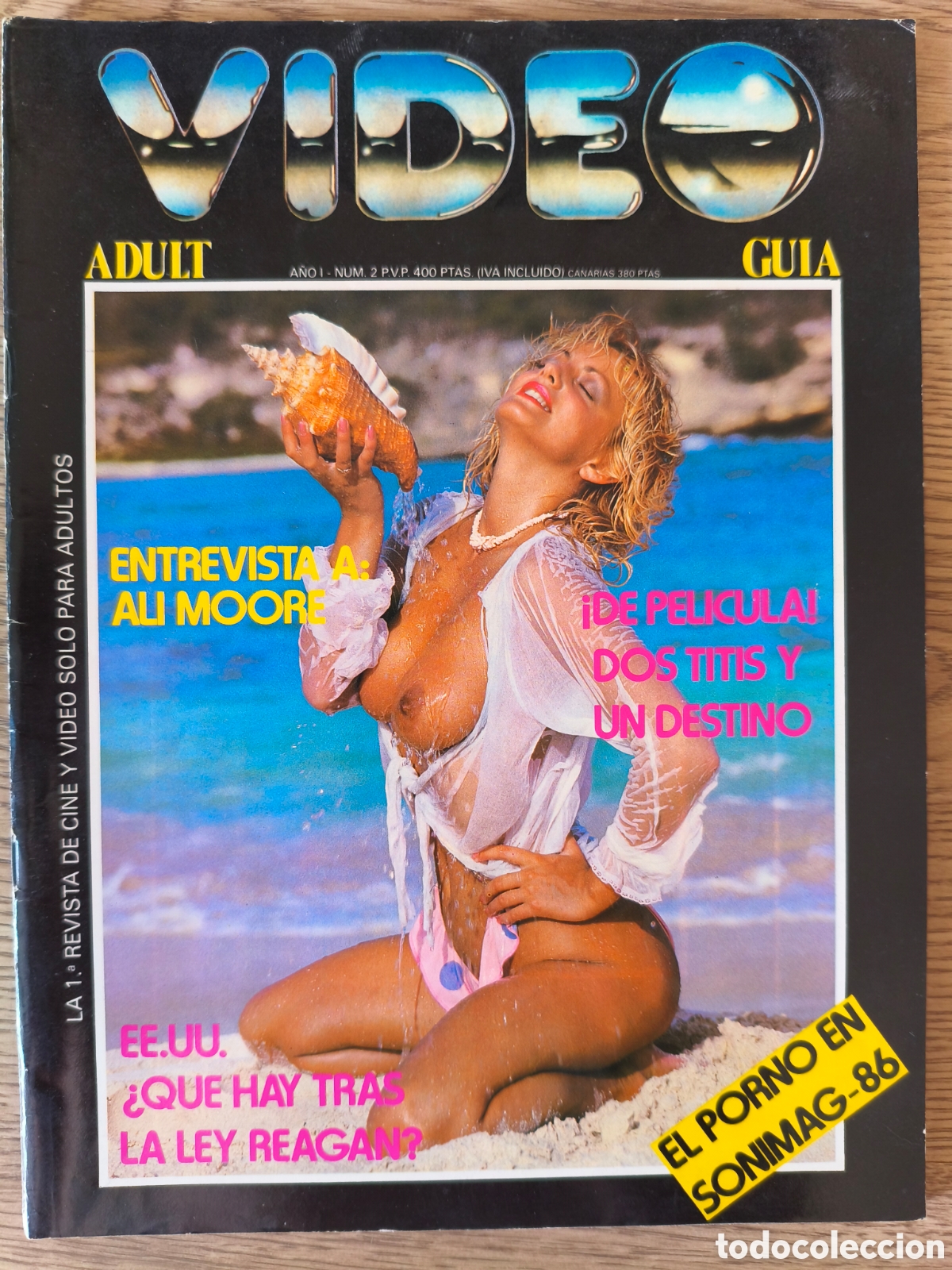 Coleccionismo de revistas y peri&oacute;dicos: VIDEO ADULT GUIA 2 GUIDE 1986 TRACI LORDS ALI MOORE GINGER LYNN TEN LITTLE MAIDENS