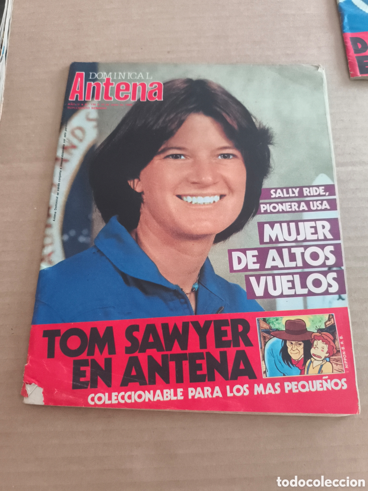 Coleccionismo de revistas y peri&oacute;dicos: DOMINICAL ANTENA N&deg;130 1983 SALLY RIDE TOM SAWYER GINA LOLLOBRIGIDA CANNES 83 ENCARNA PASO